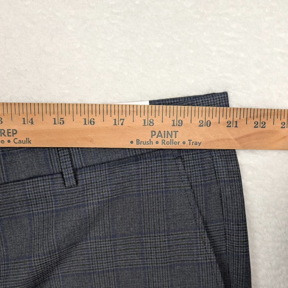Tommy Hilfiger Tate Dress Pants Mens 42x30 Gray Glen Plaid Flat Front Stretch - Picture 4 of 9
